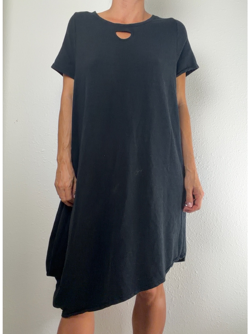 SARA BERGMAN Black Shirt Dress